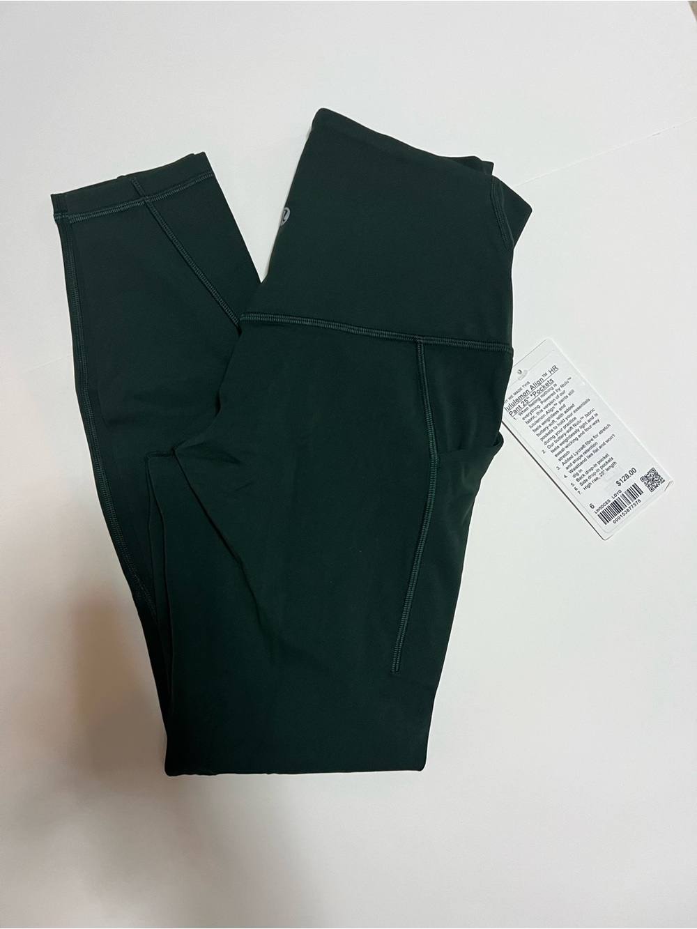 Lululemon Align HR Pants 25” Pockets* size 6 LW5DCES